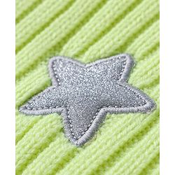 Babyhug Knit Full Sleeves Solid Colour Turtle Neck Sweater with Star Applique - Pink