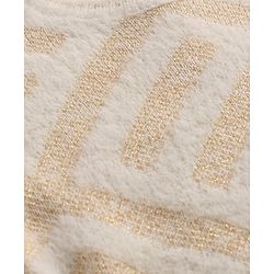 Babyhug Knitted Full Sleeves Designed Woollen Dress - White
