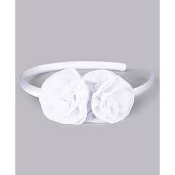 Babyhug Hair Band Floral Applique - White