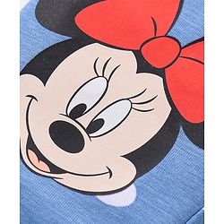 Babyhug Disney 100% Cotton Lycra Knit Full Length Leggings with Polka Dots & Minnie Mouse Print - Navy Blue