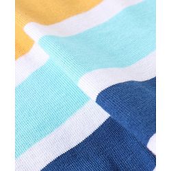 Babyhug Cotton Knit Half Sleeves Teddy Print Night Suit - Multicolour