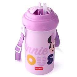 Babyhug Disney Straw Sipper with Strap & Mickey Mouse Print - 360 ml