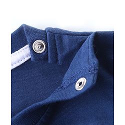 Babyhug Single Jersey Knit Full Sleeves T-Shirt & Denim Jeans Set With Animals Embroidery - Blue