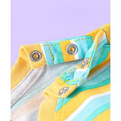 Babyhug 100% Cotton Knit Half Sleeves T-Shirt with Frog Graphics Pack of 3- Multicolour