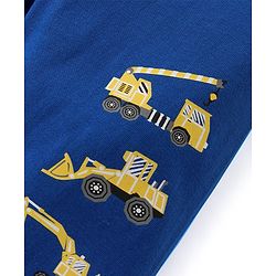 Babyhug Cotton Knit Full Length Lounge Pants with Vehicle Print Pack of 3 - Multicolour