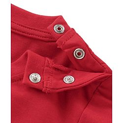 Babyhug Disney Cotton Knit Half Sleeves T-Shirt with Jungle Book Graphics - Red