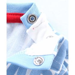 Babyhug Marvel Cotton Knit Half Sleeves T-Shirt With Captain America Print - Light Blue