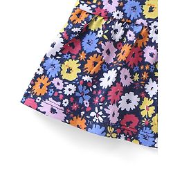 Babyhug Cotton Knit Sleeveless Top & Denim Shorts Set With Floral Print - Multicolor