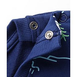 Babyhug Cotton Knit Full Sleeves Sweat Shirts with Camping Theme Print Pack of 2 - Green & Blue