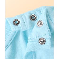 Babyhug Cotton Knit Full Sleeves Penguin Printed T-Shirt - Light Blue
