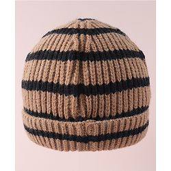 Babyhug Cable Knitted Woollen Cap Brown