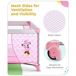 Babyhug Disney Minnie Printed Playpen - Pink