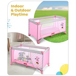 Babyhug Disney Minnie Printed Playpen - Pink