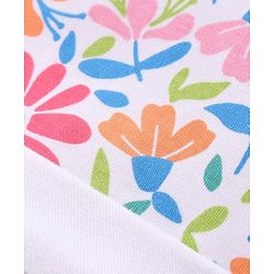 Babyhug 100% Cotton Cap Mittens & Booties Floral Printed - Multicolor