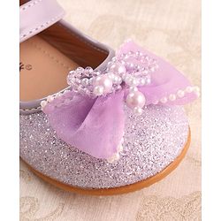Cute Walk by Babyhug Ballerina with Velcro Closure & Bow Applique - Purple