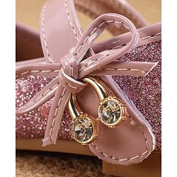 Cute Walk by Babyhug Ballerinas With Velcro Closure & Knot Applique - Pink