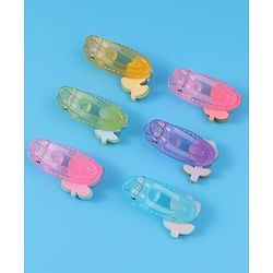Babyhug Free Size Hair Pins & Clips With Floral Applique Pack of 6 - Mulitcolor
