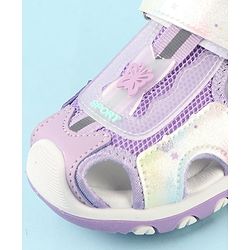 Cute Walk by Babyhug Sandals Velcro Closure with Butterfly Applique - Purple