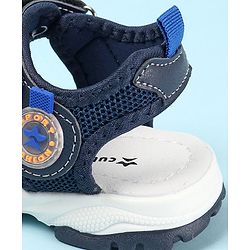 Cute Walk by Babyhug Double Velcro Closure Sandals - Blue