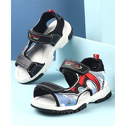 Cute Walk by Babyhug Slip On Sandals with Velcro Closure - Black