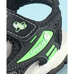 Cute Walk by Babyhug Slip On Sandals with Velcro Closure - Black