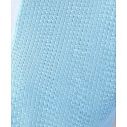 Babyhug Full Sleeves Front Open Solid Thermal Vest & Pant - Blue