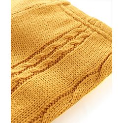 Babyhug Fleece Knit Full Length Woollen Pants With Cable Knit Design - Red