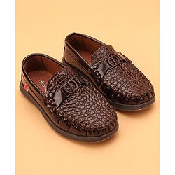 Cute Walk by Babyhug Formal Slip On Shoes - Dark Brown