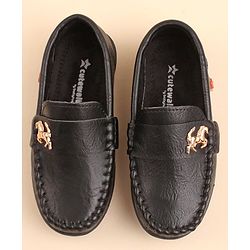 Cute Walk by Babyhug Slip On Formal & Party Wear Shoes with Horse Applique - Coffee