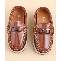 Cute Walk by Babyhug Slip On Formal & Party Wear Shoes with Applique - Brown