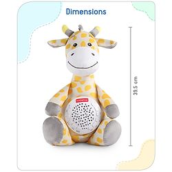 Babyhug Giraffe Music Projector Soft Toy Yellow & Grey - Height 39.5 cm
