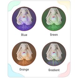 Babyhug Bunny Music Projector Soft Toy White - Height 34 cm