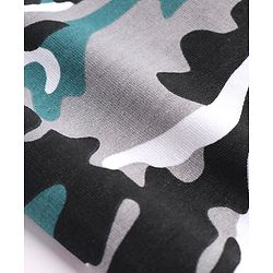 Babyhug Terry Cotton Knit Full Length Lounge Pant with Camouflage Print - Blue