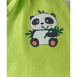Babyhug Cotton Knit Full Length Diaper Pants Striped & Animal Print Pack Of 3 - Blue & Neon Green