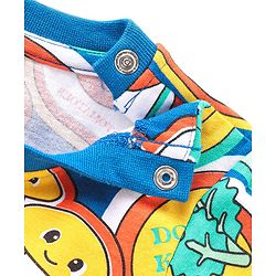 Babyhug Cotton Knit Full Sleeves Night Suit With Fruits & Veggies Print - Multicolor