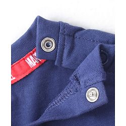 Babyhug Marvel Single Jersey Knit Half Sleeves T-Shirt with Captain America Print - Blue