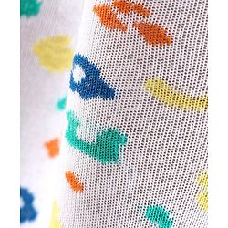 Cutewalk by Babyhug Anti Bacterial Footed Tight Abstract Design - White