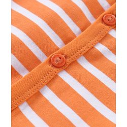 Babyhug 100% Cotton Knit Half Sleeves Striped & Printed Set Of Vests Pack Of 3 - Multicolor