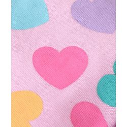 Babyhug 100% Cotton Knit Cap Mittens & Booties Set Heart Print - Pink