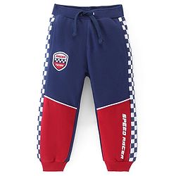 Babyhug French Terry Full Length Lounge Pant with Text Print - Multicolor