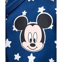Babyhug Disney Interlock Knitted Full Sleeves Jhablas With Mickey Mouse Graphics Pack of 3 - White Blue & Red