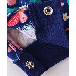 Babyhug 100% Interlock Cotton Knit Full Sleeves Romper With Booties & Headband With Bow Detailing - Multicolour