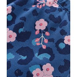 Babyhug Cotton Lycra Knit Full Length Stretchable Leggings with Floral & Butterfly Print Pack of 3 - Multicolour