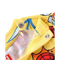 Babyhug Marvel Single Jersey Knit Full Sleeves Night Suit With Spider Man Print - Yellow