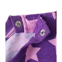 Babyhug Cotton Knit Full Sleeves Night Suit With Stars Print - Purple
