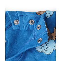 Babyhug Cotton Knit Full Sleeves Bear Printed Night Suit - Blue