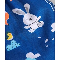 Babyhug Cotton Knit Full Sleeves Night Suit With Animals Print - Blue