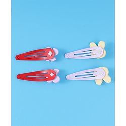 Babyhug Snap Clips with Appliques Free Size Pack of 10 -Multicolor