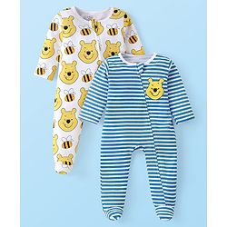 Babyhug Disney Interlock Knit Trunks with Winnie the Pooh Print Pack of 3 - Blue Green & White main image 0