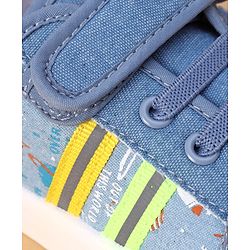 Cute Walk by Babyhug Spaceship Printed Velcro Closure Causal Shoes - Blue
